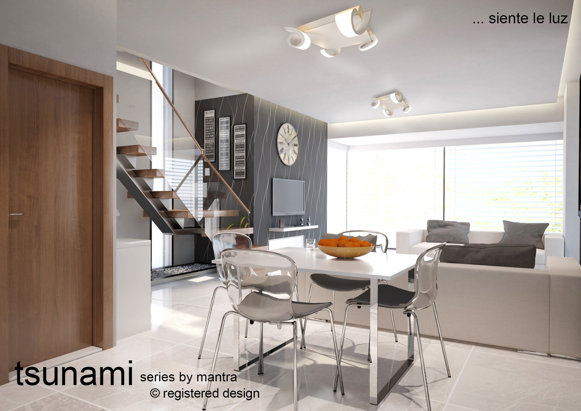 Tsunami Ceiling Lights Mantra Flush Fittings